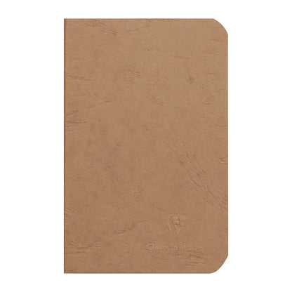 CLAIREFONTAINE Age Bag Stapled Notebook 9x14cm 96s Plain Tobacco