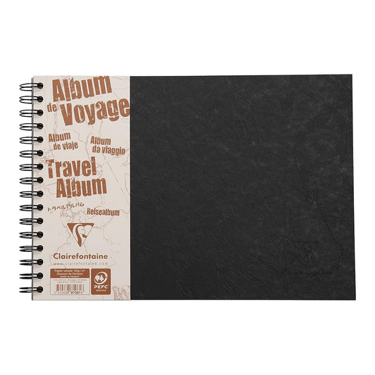 CLAIREFONTAINE Age Bag Travel Album A4 L 80s Lined+Plain Black