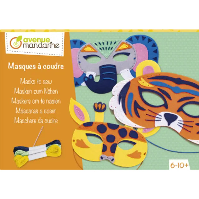 AVENUE MANDARINE Creative Box Masks to Sew Animals Savannah