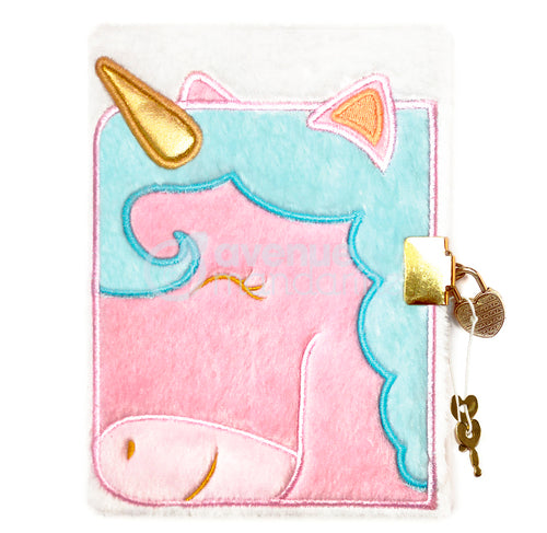 AVENUE MANDARINE Plush Diary 12.5x17cm Unicorn 1232567