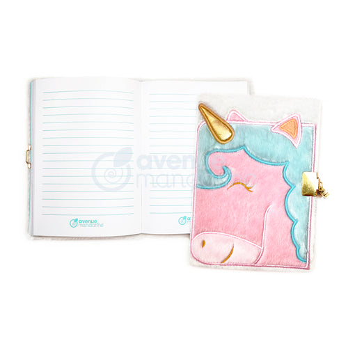 AVENUE MANDARINE Plush Diary 12.5x17cm Unicorn 1232567