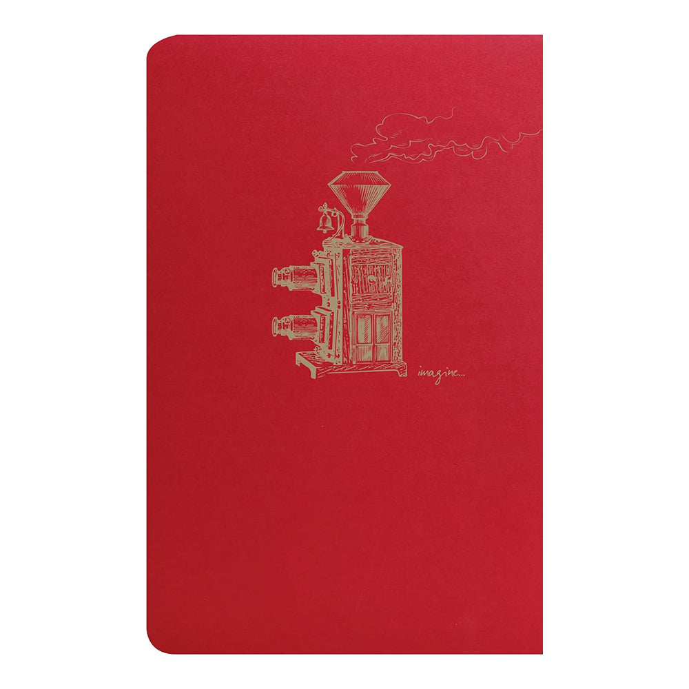 CLAIREFONTAINE Flying Spirit Notebook 11x17cm Lined 48s Red