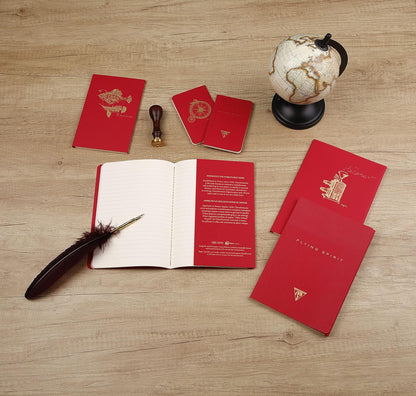 CLAIREFONTAINE Flying Spirit Notebook 11x17cm Lined 48s Red