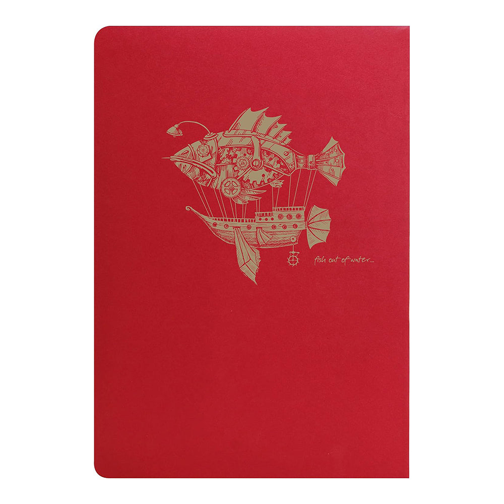 CLAIREFONTAINE Flying Spirit Notebook A5 Lined 48s Red