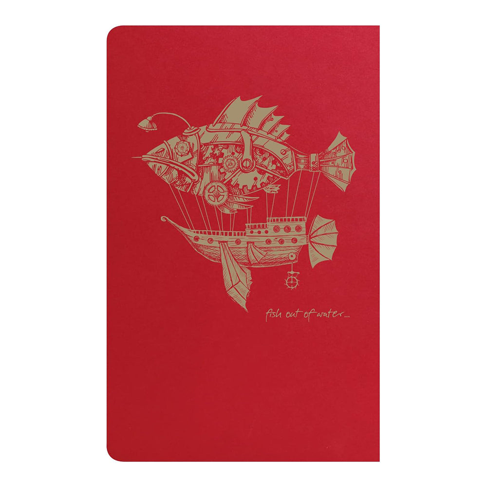 CLAIREFONTAINE Flying Spirit Notebook 7.5x12cm Lined 24s Red