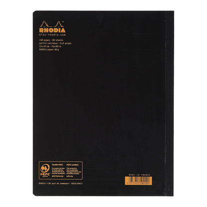 RHODIA Composition Book B5 176x250mm 5x5 Sq Black