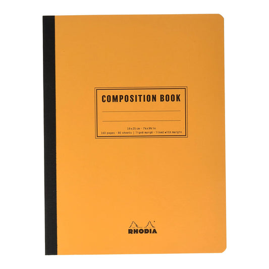 RHODIA Composition Book B5 176x250mm Lined+Margin Orange