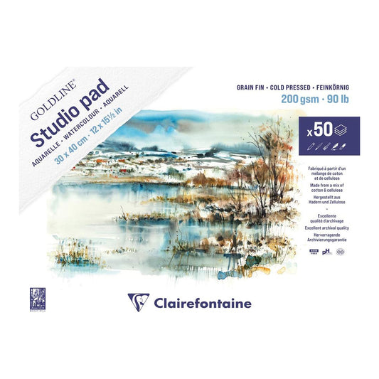 CLAIREFONTAINE Goldline Studio Pad 30x40cm 200g 50s