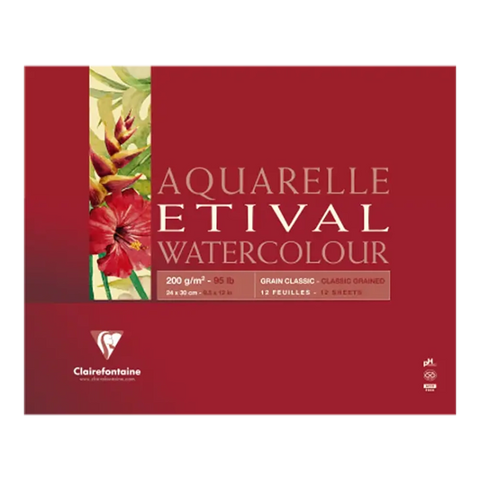 CLAIREFONTAINE Etival 4 Sides Classic Grain 200g 24x30cm 10s