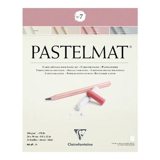 CLAIREFONTAINE Pastelmat Pad 360g 24x30cm 12s No.7 4 Shades