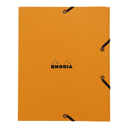 RHODIA 3-Flap Elasticated Folder 24x19cm Orange