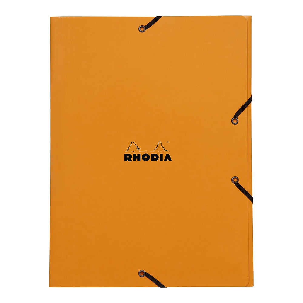 RHODIA 3-Flap Elasticated Folder 24x32cm Orange