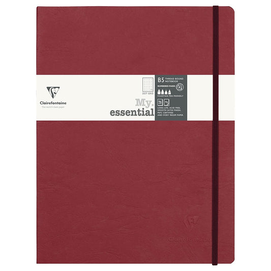 CLAIREFONTAINE Age Bag Threadbound Notebook B5 192s Dot Red