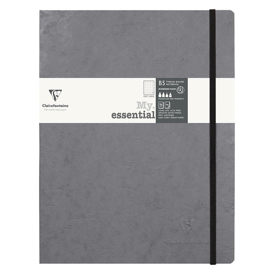 CLAIREFONTAINE Age Bag Threadbound Notebook B5 192s Dot Grey