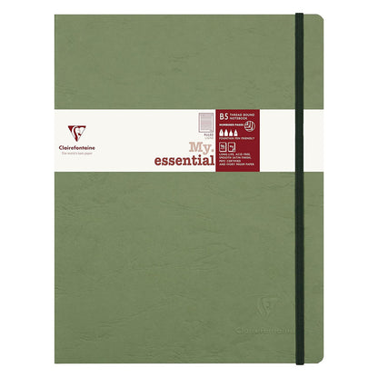 CLAIREFONTAINE Age Bag Threadbound Notebook B5 192s Lined Green