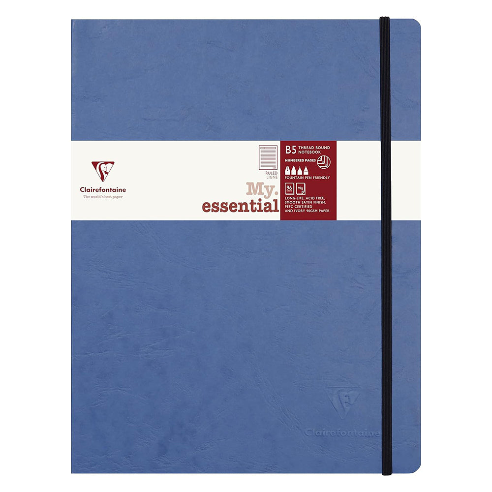 CLAIREFONTAINE Age Bag Threadbound Notebook B5 192s Lined Blue