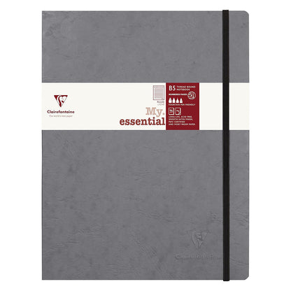 CLAIREFONTAINE Age Bag Threadbound Notebook B5 192s Lined Grey