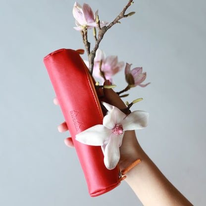 RHODIArama Round Pencil Case 21.5x5cm Coral