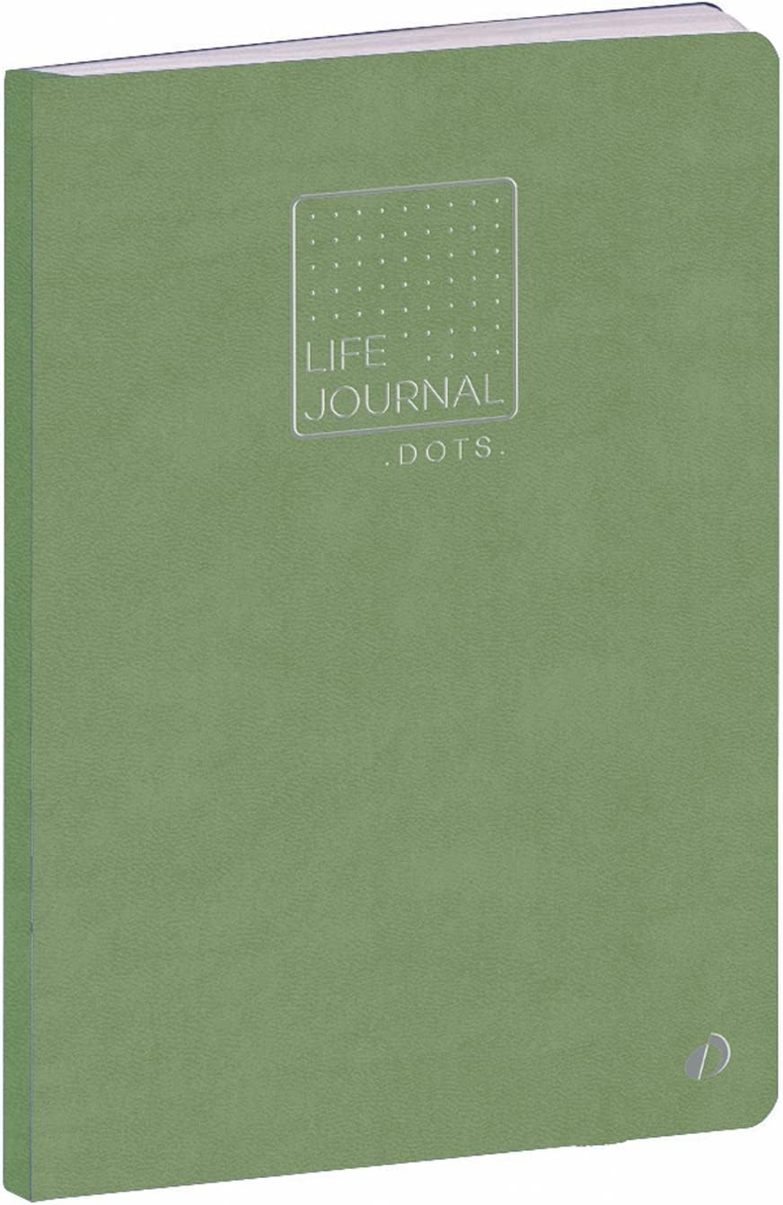 QUO VADIS Life Journal Notebook Dots L 15x21cm Lime