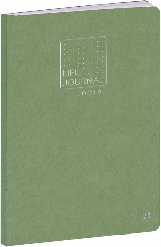 QUO VADIS Life Journal Notebook Dots L 15x21cm Lime