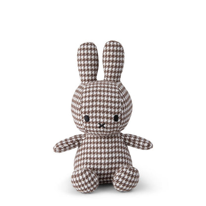 MIFFY Sitting 23cm Pied-de-Poule Houndstooth Brown Default Title