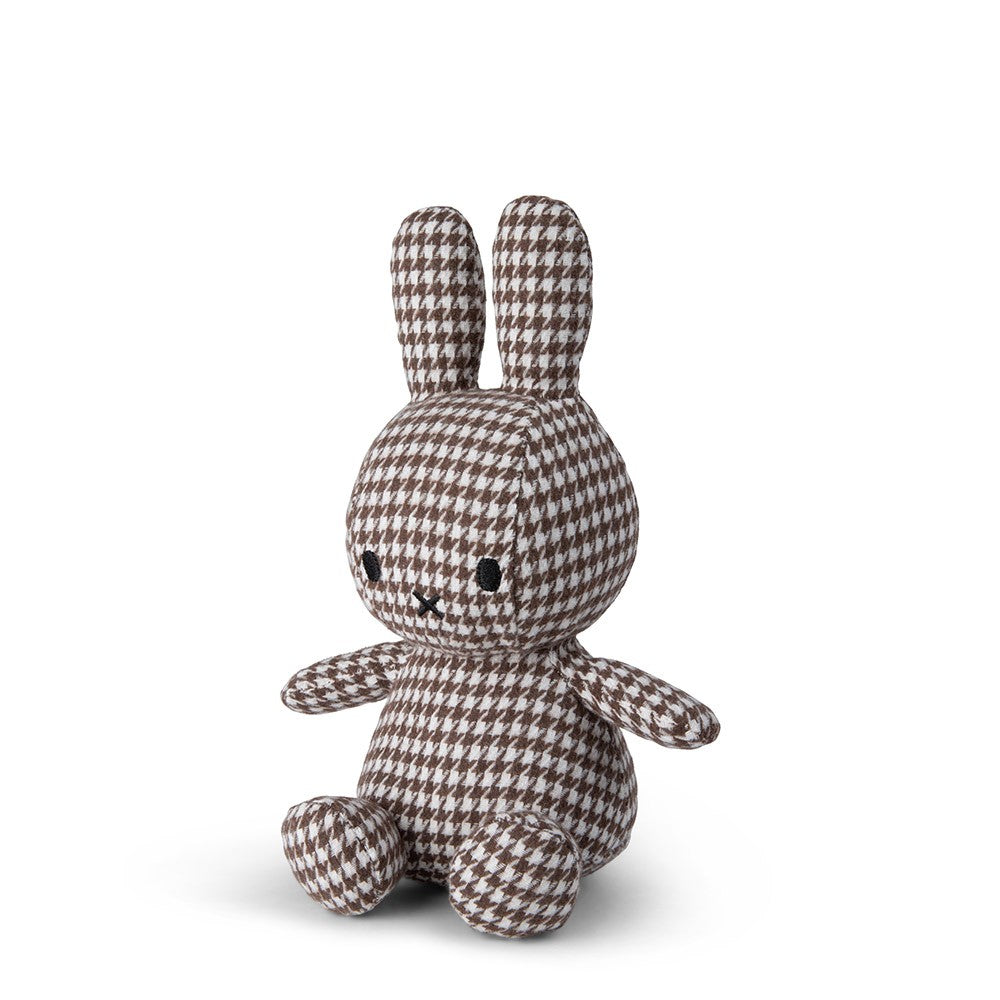 MIFFY Sitting 23cm Pied-de-Poule Houndstooth Brown Default Title