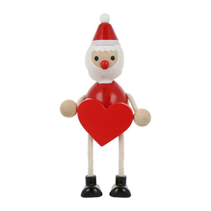 MARK'S Hracky Xmas Wooden Doll Heart Santa Claus Default Title