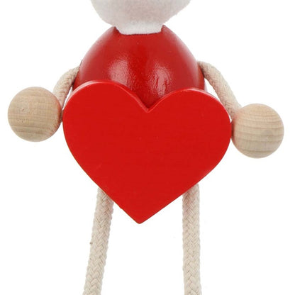 MARK'S Hracky Xmas Wooden Doll Heart Santa Claus Default Title