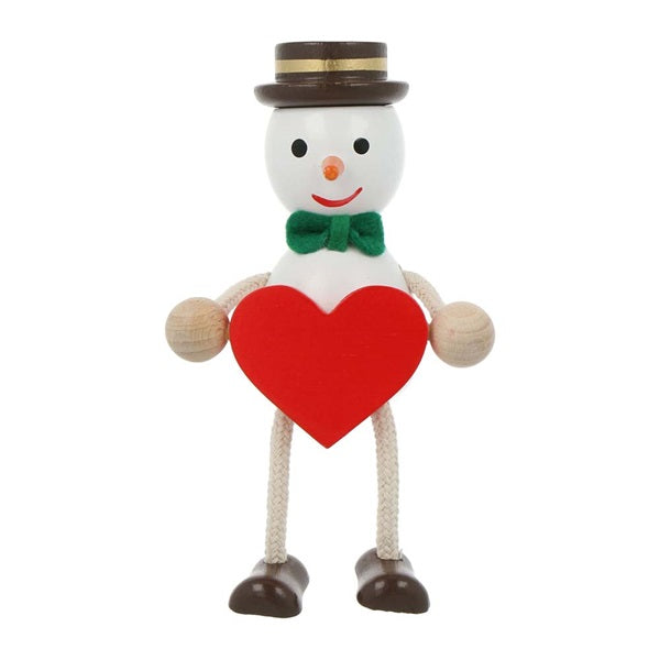 MARK'S Hracky Xmas Wooden Doll Heart Snowman Default Title