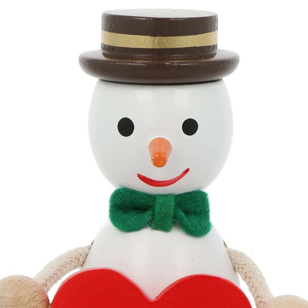 MARK'S Hracky Xmas Wooden Doll Heart Snowman Default Title