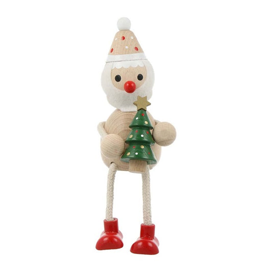 MARK'S Hracky Xmas Wooden Doll Santa Tree-Natural Default Title