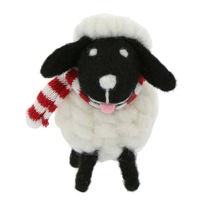 MARK'S Mocomoco Xmas Felt Mascot Sheep Black Scarf Default Title