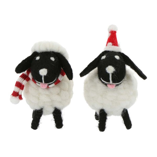 MARK'S Mocomoco Xmas Felt Mascot Sheep Black Scarf Default Title