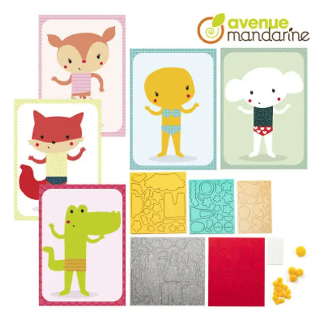 AVENUE MANDARINE Creative Box Multi Textures Stickers 1233907