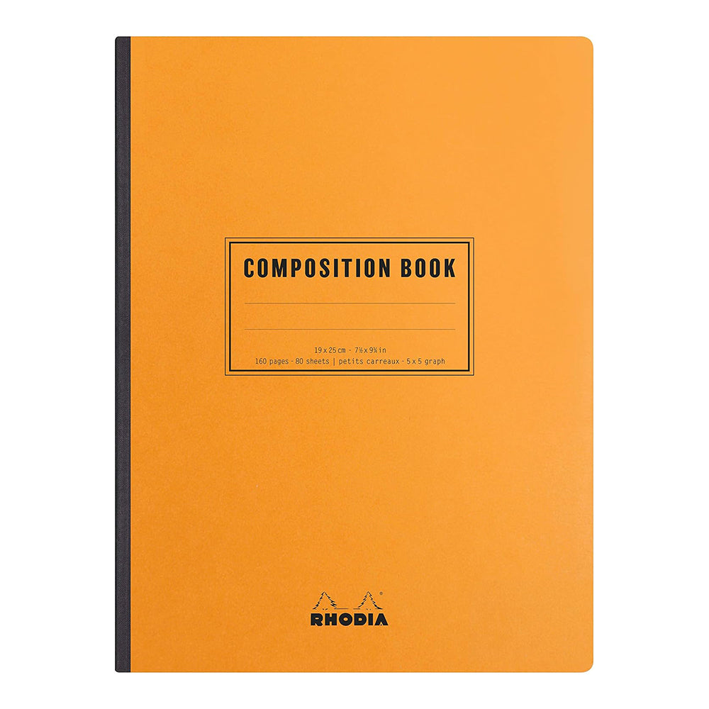 RHODIA Composition Book B5 190x250mm 5x5 Sq Orange