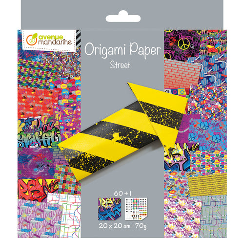 AVENUE MANDARINE Origami Paper 20x20cm 70g 60+2 Street Art 1233937