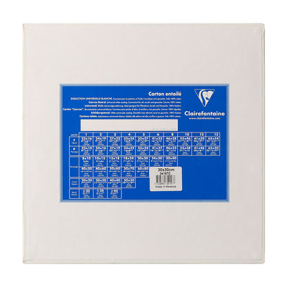 CLAIREFONTAINE Canvas Board White 3mm 30x30cm