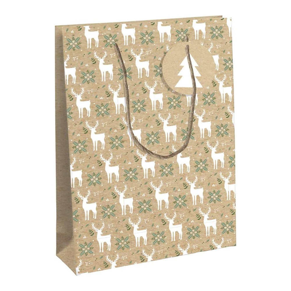 CLAIREFONTAINE Gift Bag L 26.5x14x33cm Lovely Home Green