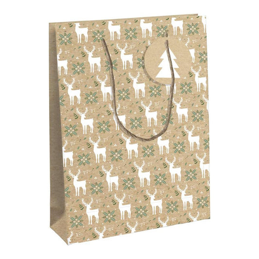 CLAIREFONTAINE Gift Bag L 26.5x14x33cm Lovely Home Green