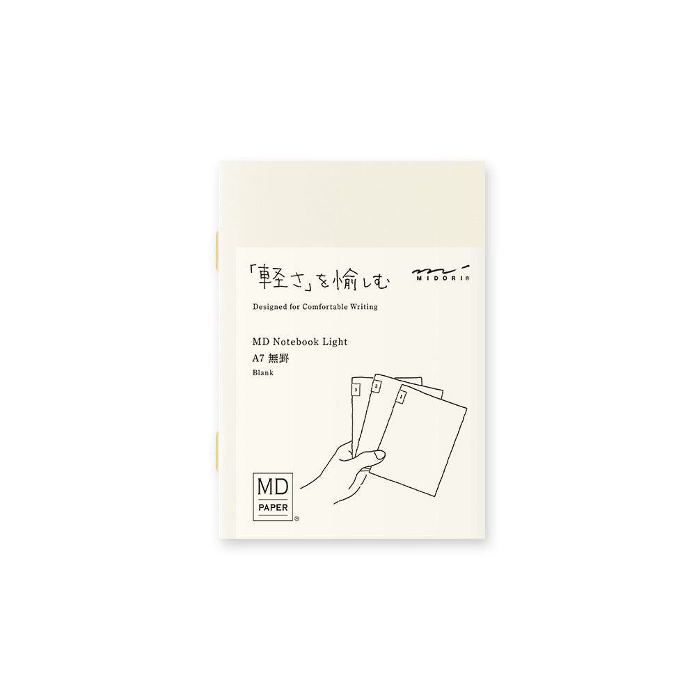 MIDORI MD Notebook Light A7 Blank 3/pack