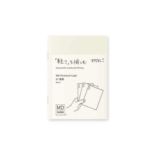 MIDORI MD Notebook Light A7 Blank 3/pack