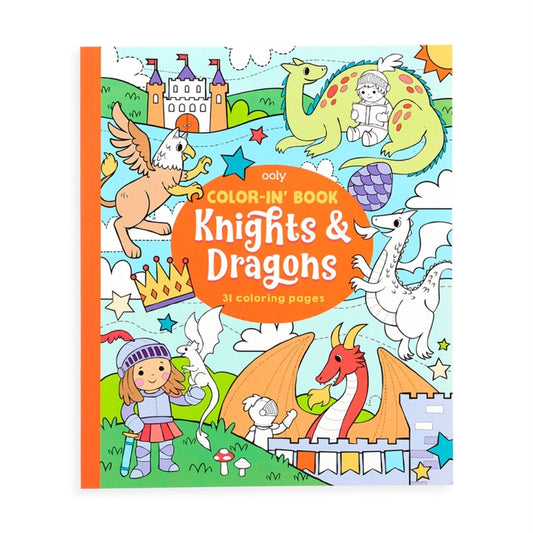 OOLY Color-in Book-Knights & Dragons Default Title