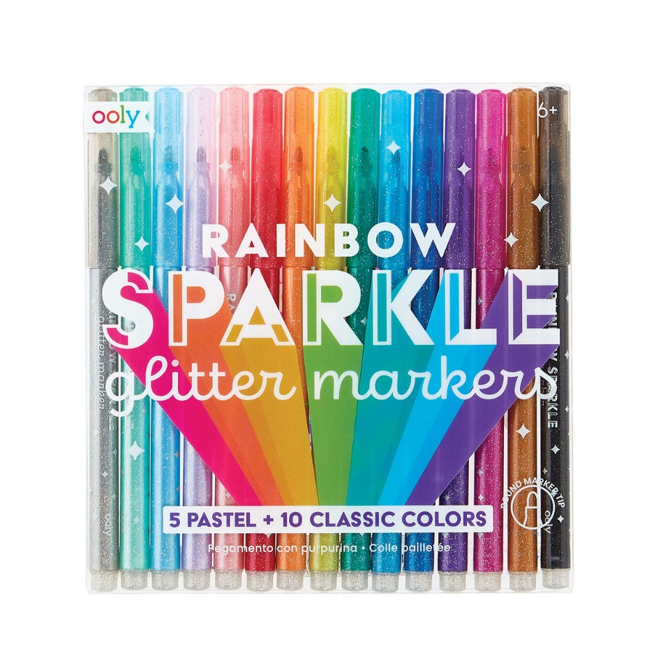 OOLY Rainbow Sparkle Glitter Markers 15s Default Title