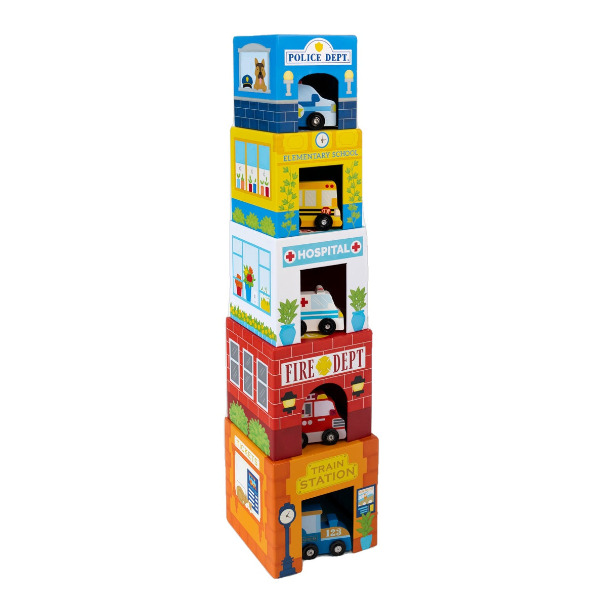 OOLY Stackables Nested Cardboard Toy-Busy City Default Title