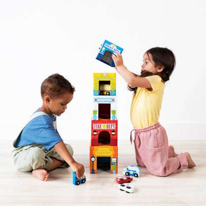 OOLY Stackables Nested Cardboard Toy-Busy City Default Title