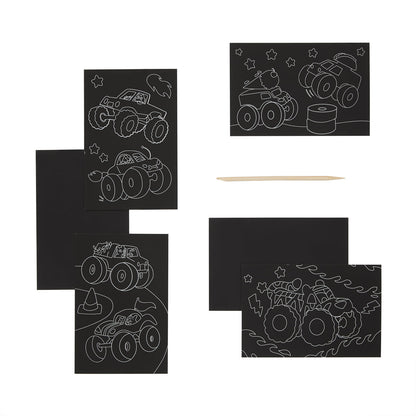 OOLY Mini Scratch & Scribble Art Kit-Monster Truck Default Title