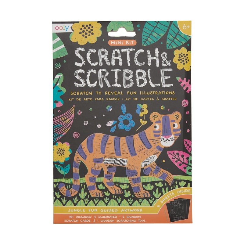 OOLY Mini Scratch & Scribble Art Kit-Jungle Fun Default Title