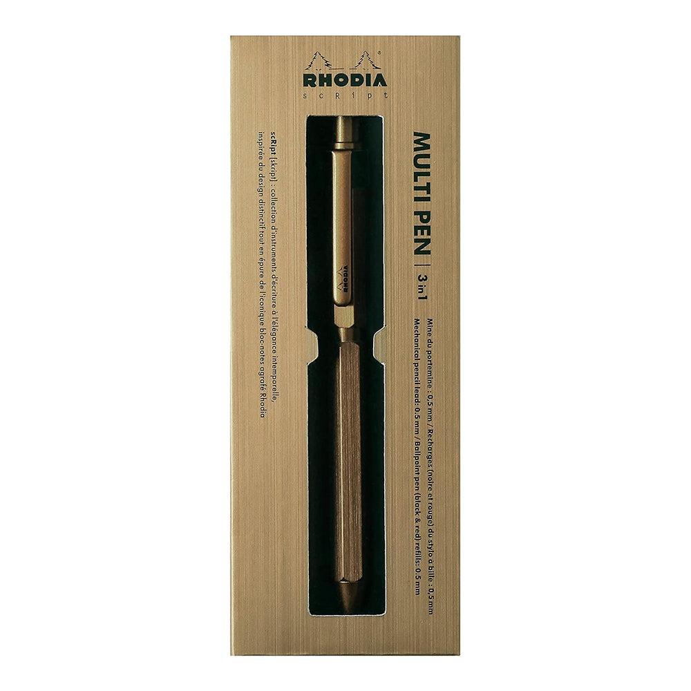 RHODIA scRipt Multi Pen 3-in-1 Gold