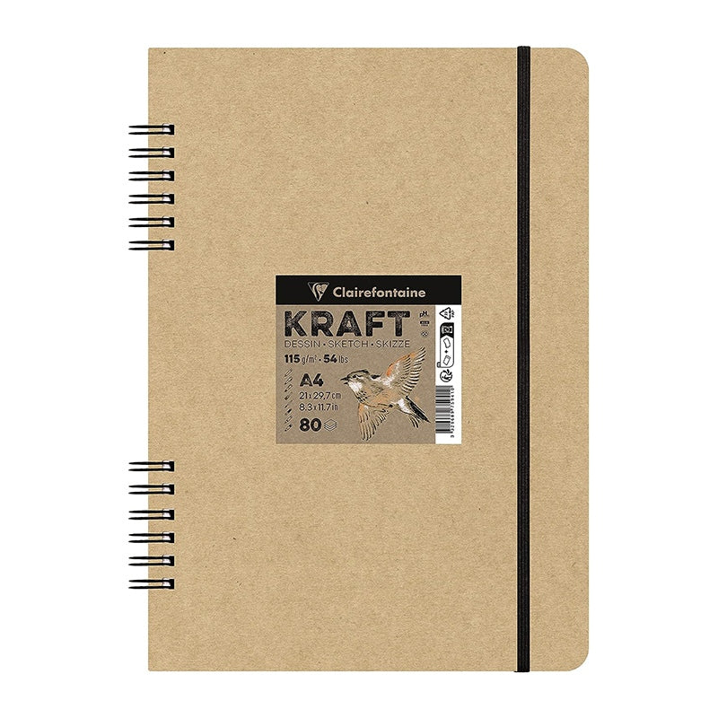 CLAIREFONTAINE Plain Kraft Double WB Book 115g A4