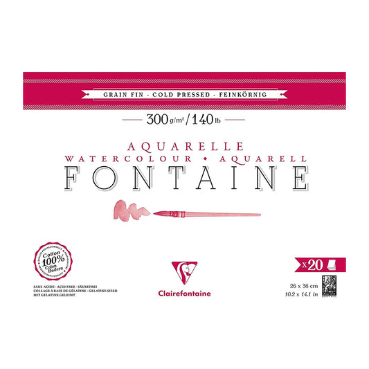 CLAIREFONTAINE Fontaine 4 Sides Cold Pressed 300g 26x36cm 20s